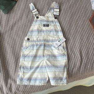 OshKosh B'gosh Pastel Striped Kids Overalls - Yellow, Blue, Pink